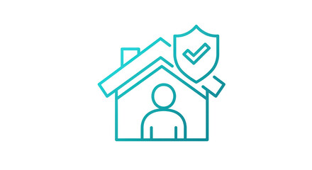 Isolated Home Insurance Icon Minimalist Design