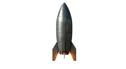Isolated Vintage Rocket Ship Space Exploration
