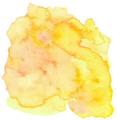 Yellow and Orange Abstract Watercolor Splash Texture