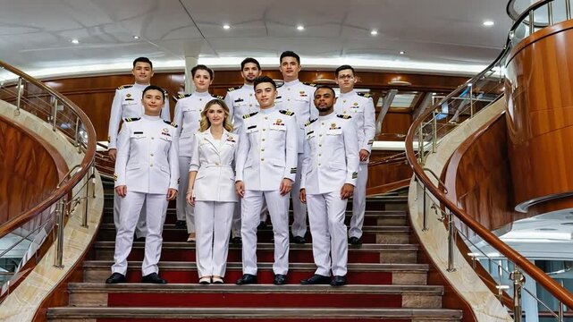 Crew of a cruise ship.