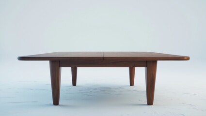Wooden table featuring a rectangular tabletop