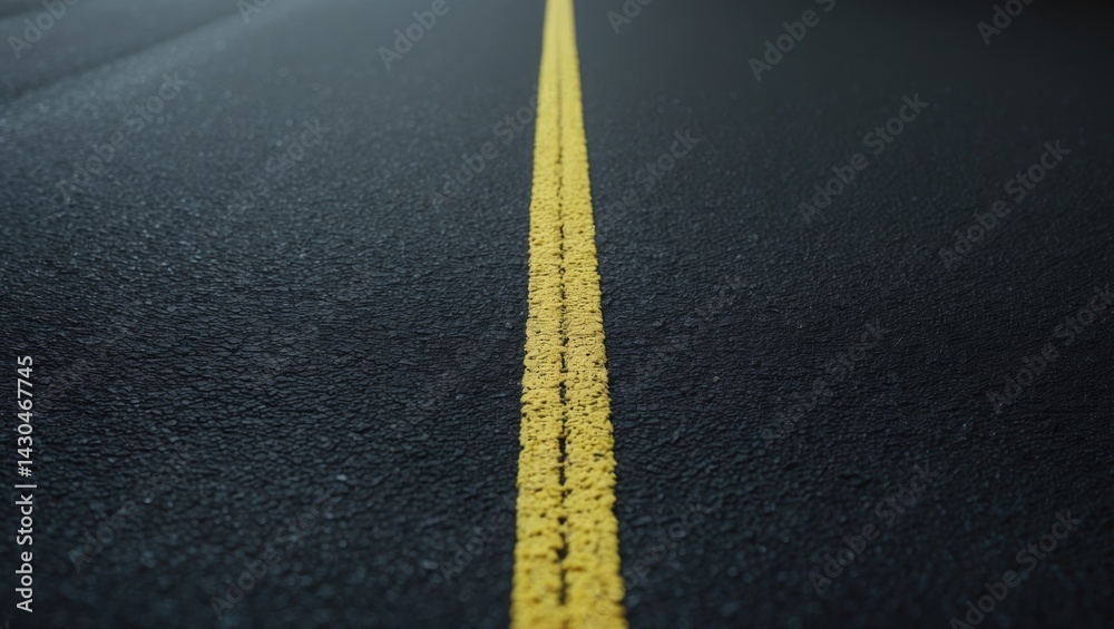 Aufkleber abstract asphalt surface with yellow and white pavement lines