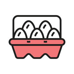 Grab this premium outline style icon of egg tray