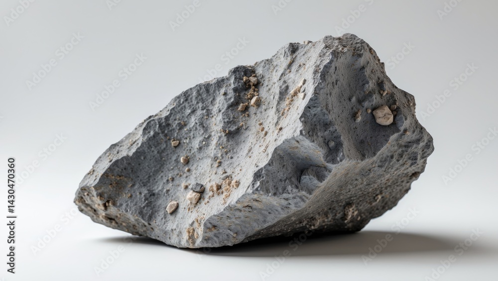 Poster isolated asphalt fragment on a white background