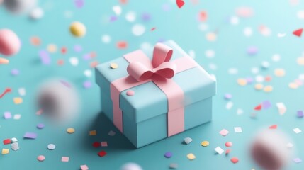 Obraz premium pink gift box