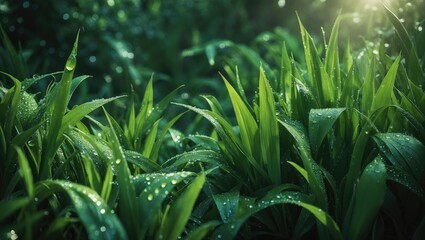 Axonopus compressus grass used for ornamental garden materials with natural textured background