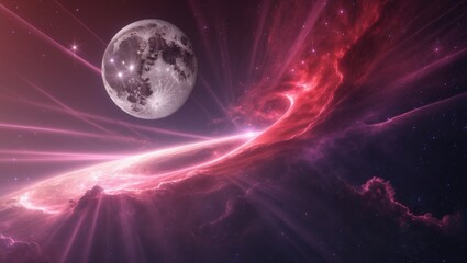 Obraz premium Gradient background illuminated by soft pink beams of light