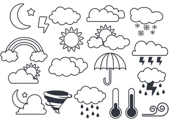 Cute weather, illustration vector cartoon, weather