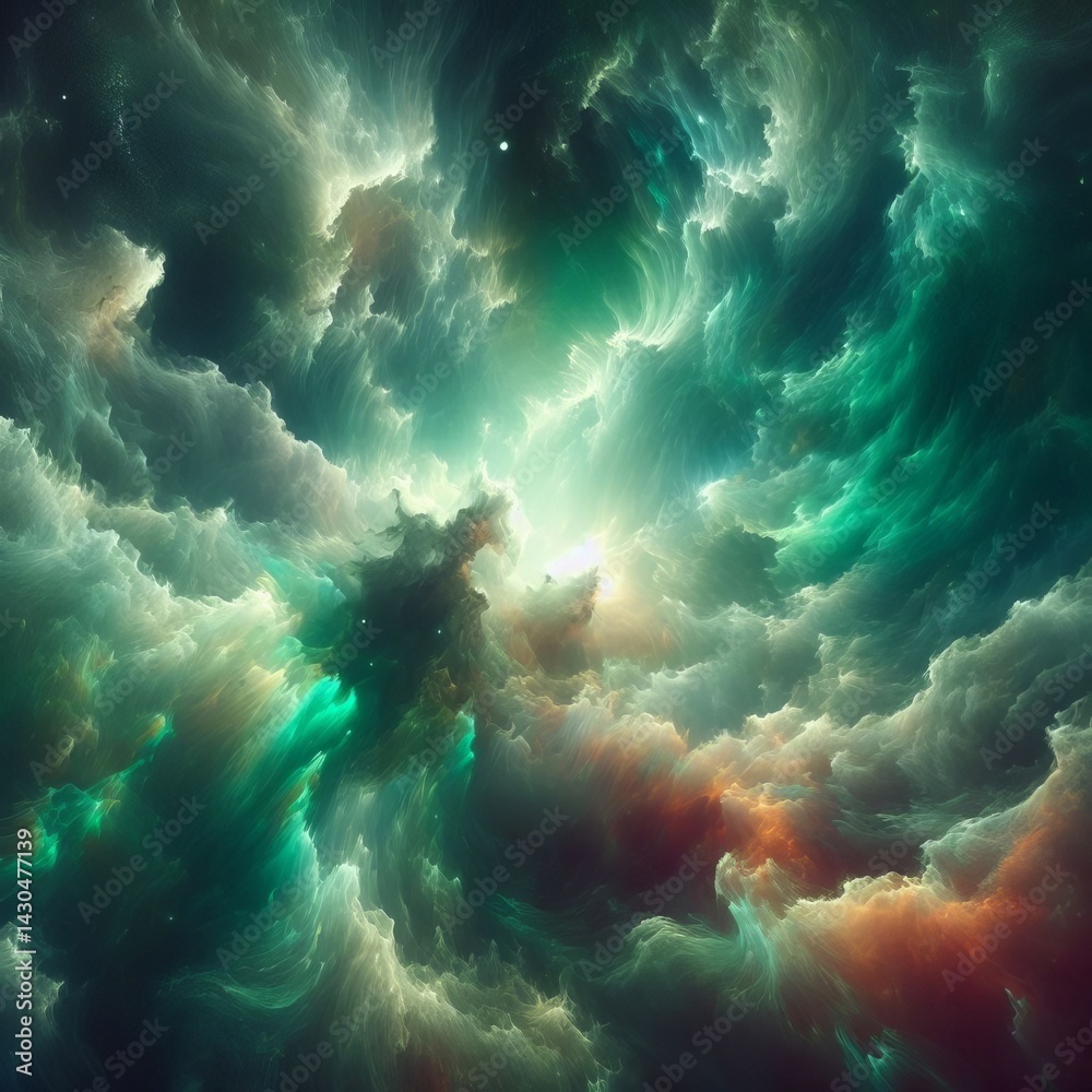 Wall mural nebula clouds forming abstract patterns