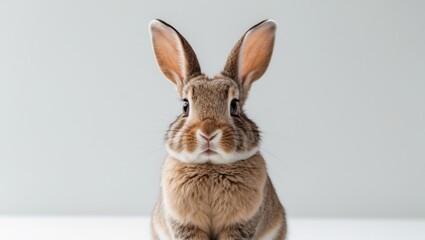 Obraz premium Young rabbit looking directly at the camera.