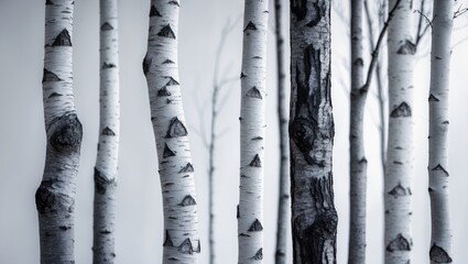 Fototapeta premium Birch Tree Bark Pattern for Natural Wallpaper