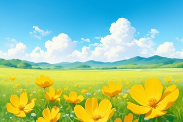 Obraz premium field of flowers