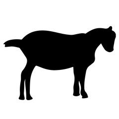 Vector illustration of goat silhouette