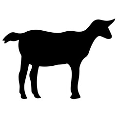 Vector illustration of goat silhouette