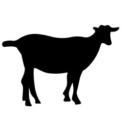 Vector illustration of goat silhouette