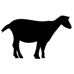 Vector illustration of goat silhouette