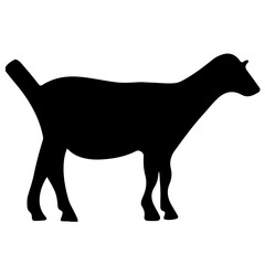 Vector illustration of goat silhouette