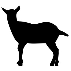 Vector illustration of goat silhouette
