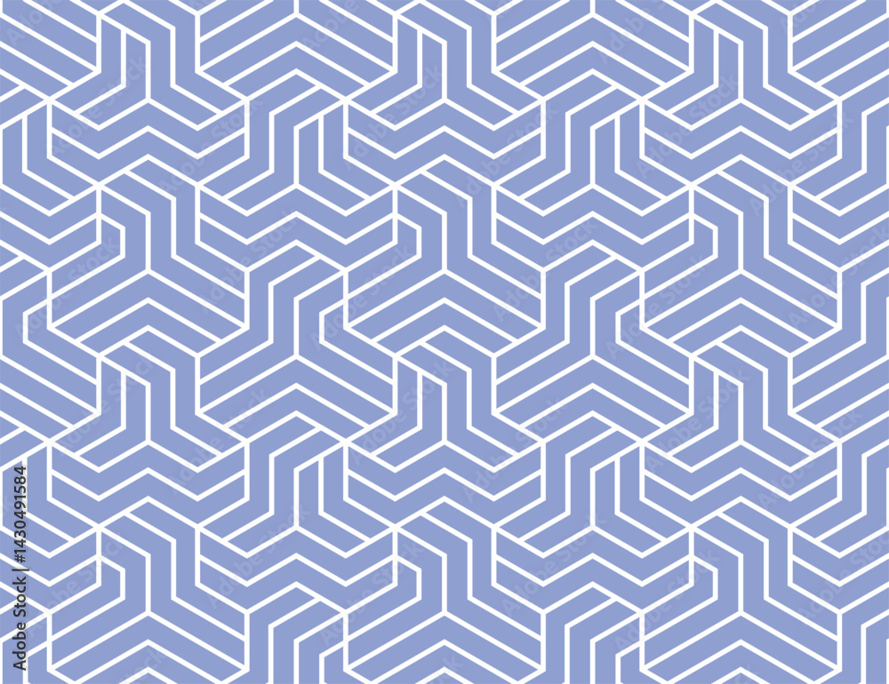 Aufkleber abstract geometric pattern with stripes, lines. seamless vector background. white and blue ornament.