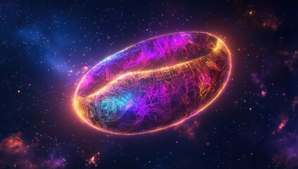 Cosmic Coffee Bean: A Celestial Brew in the Vastness of Space