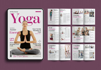 Digital Yoga Magazine Layout Design Layout