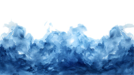 Obraz premium Blue Smoke Waves with Abstract Background.