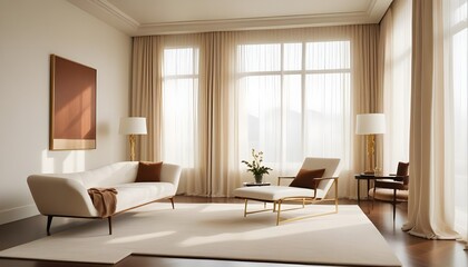 interior modern design room 3d