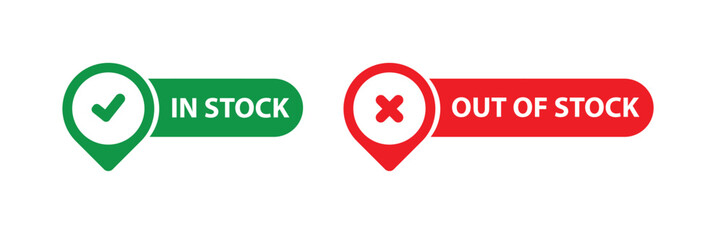 IN-OUT OF STOCK sign