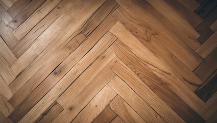 Segment of parquet flooring showcasing oak texture and wood grain