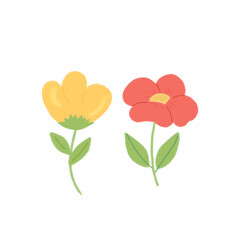 Yellow and red flower