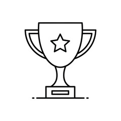 Health & Exercise Achievement Vector Icon of a Winner's Trophy