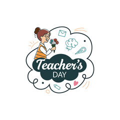 happy Teacher’s Day logo 