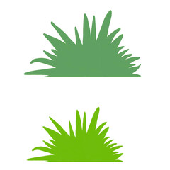 Green watercolor bush