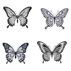 set of butterflies