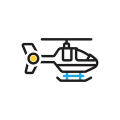 Multi color icon for helicopter