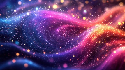 Fototapeta premium Abstract swirling nebula of vibrant colors