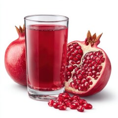 Pomegranate juice with fruit and seeds