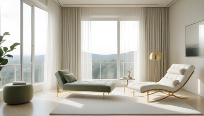 interior modern design room 3d