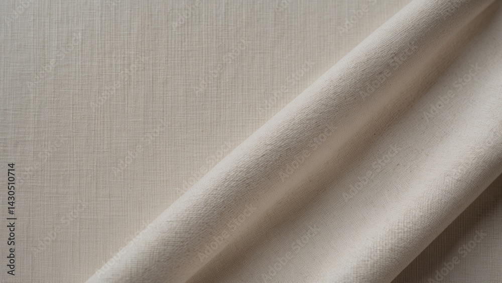Poster canvas texture or background in white linen fabric