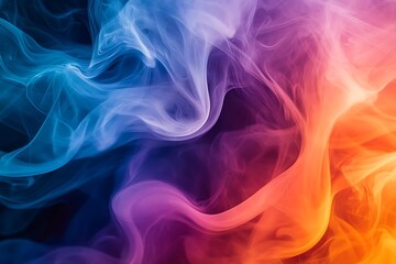 Fototapeta premium Abstract Background of Blue, Purple, and Orange Smoke Swirls