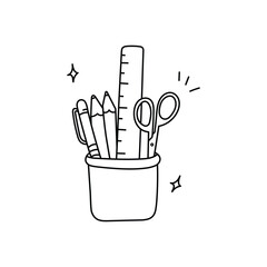 Stationary Business Doodle Illustration