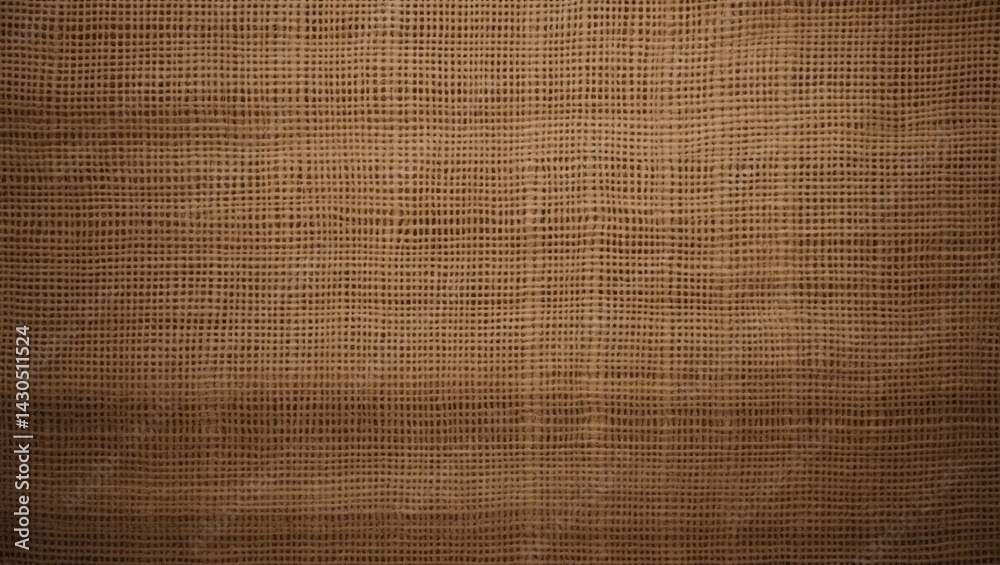Poster brown and cream canvas or rustic jute sackcloth woven fabric texture background for beans