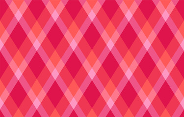 Vibrant diagonal plaid pattern in shades of pink and coral. Perfect for textiles, website backgrounds, or any design needing a bold, geometric texture.  Evokes feelings of energy and modern style.