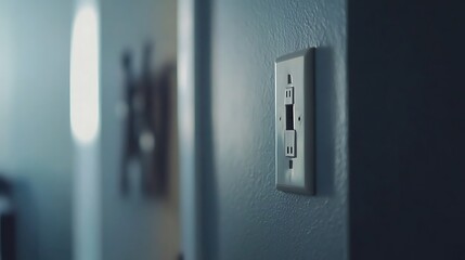 Close-up of a Light Switch on a Wall