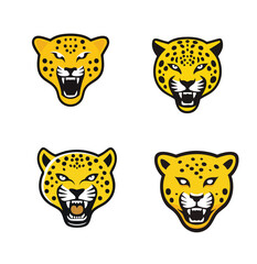 vector set of cartoon tiger