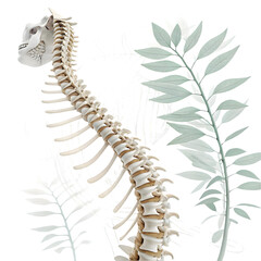 Obraz premium Healthy Spine & Natural Healing: Chiropractic Care & Herbal Remedies on transparent background