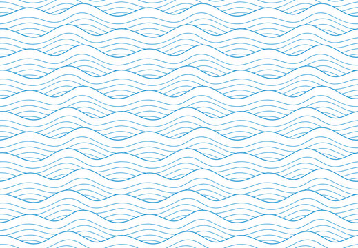 Background pattern with doodle waves