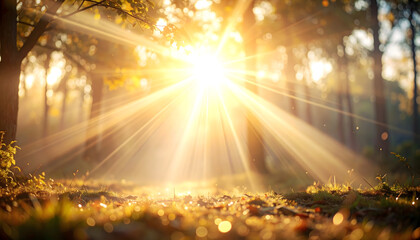 Naklejka premium 眩しい光