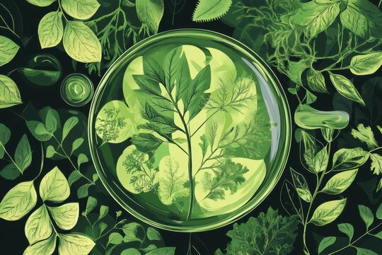 Explore the role of chlorophyll in photosynthesis and plant growth through this vibrant graphic representation, graphic of chlorophyll
