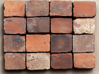 Fototapeta premium rough red brick with deep texture